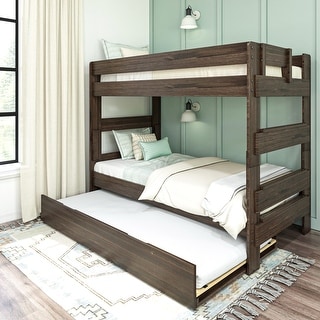 Max and Lily Farmhouse Twin over Twin Bunk Bed with Trundle
