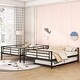preview thumbnail 2 of 25, Full XL Over Queen Metal Bunk Bed with Trundle, Sturdy Iron Frame
