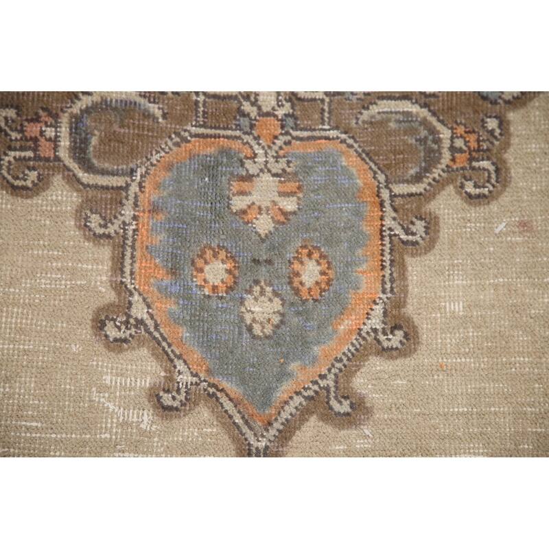 Hand Knotted Oriental 100% Wool Carpet Traditional Medallion Beige & Ivories Tabriz Area Rug - 12' 10'' X 9' 2''