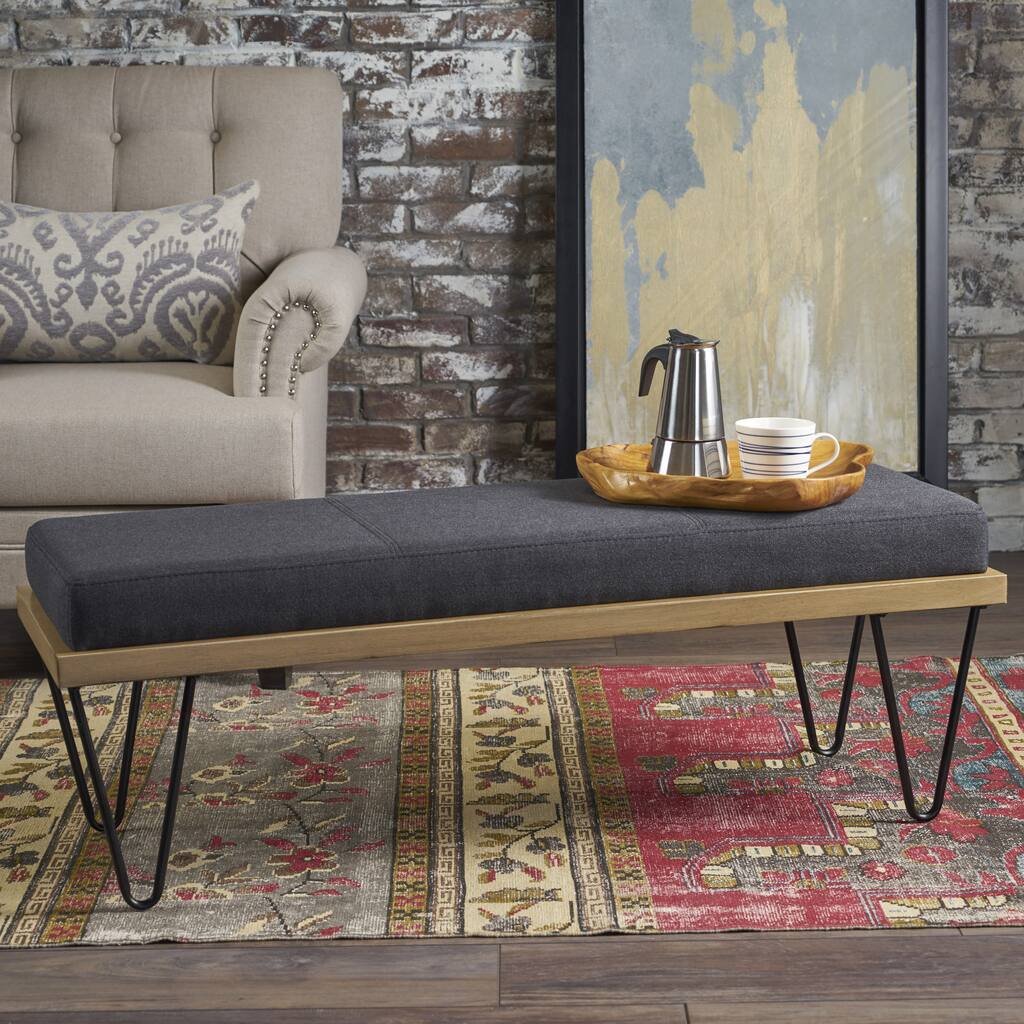 Modern Upholstered Bench for Bedside Living Room and Entryway