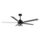 preview thumbnail 17 of 17, 65" Black Wooden 5-Blade Industrial Ceiling Fan with Light and Remote