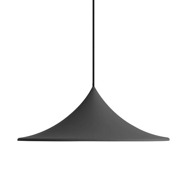 slide 2 of 3, Golden Lighting Vistara 1-light 20in Pendant in Sand Black