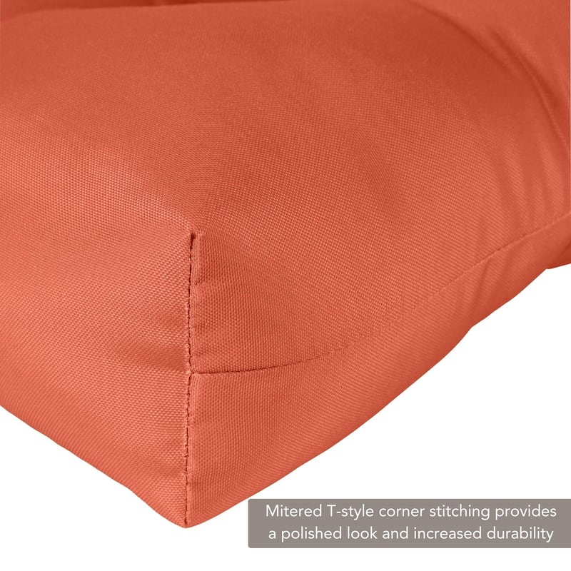 Outdoor Rust Tufted Bench Cushion (Cushion Only)