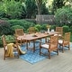 preview thumbnail 36 of 39, MAISON ARTS Outdoor 7/9-Piece Solid Acacia Wood Dining Set, Expandable Dining Table and 6/8 Wood Dining Chairs