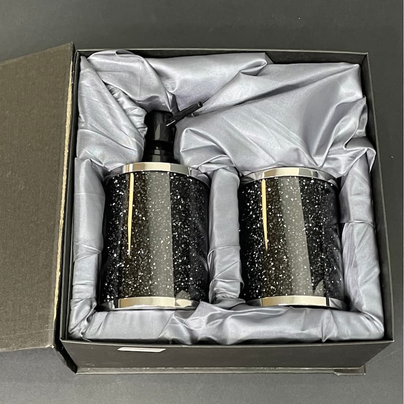 Ambrose Exquisite 2 Piece Soap Dispenser and Toothbrush Holder in Gift Box