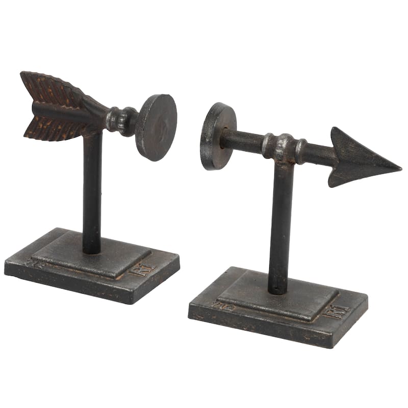 Arrow Shaped Cast Iron Bookends