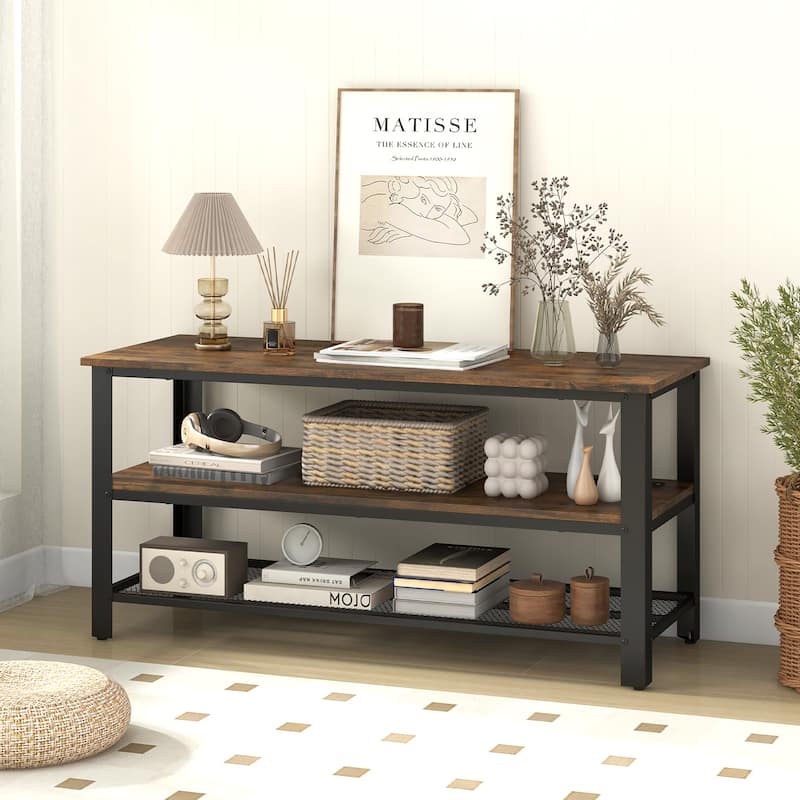 Gymax TV Stand for TVs up to 50 Inches 3-Tier Entertainment Center