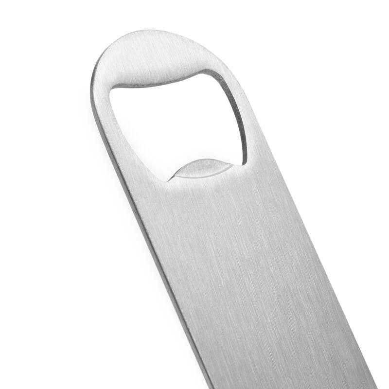 12Pack Stainless Steel Flat Bottle Opener Bulk Set for Bartender, Bar
