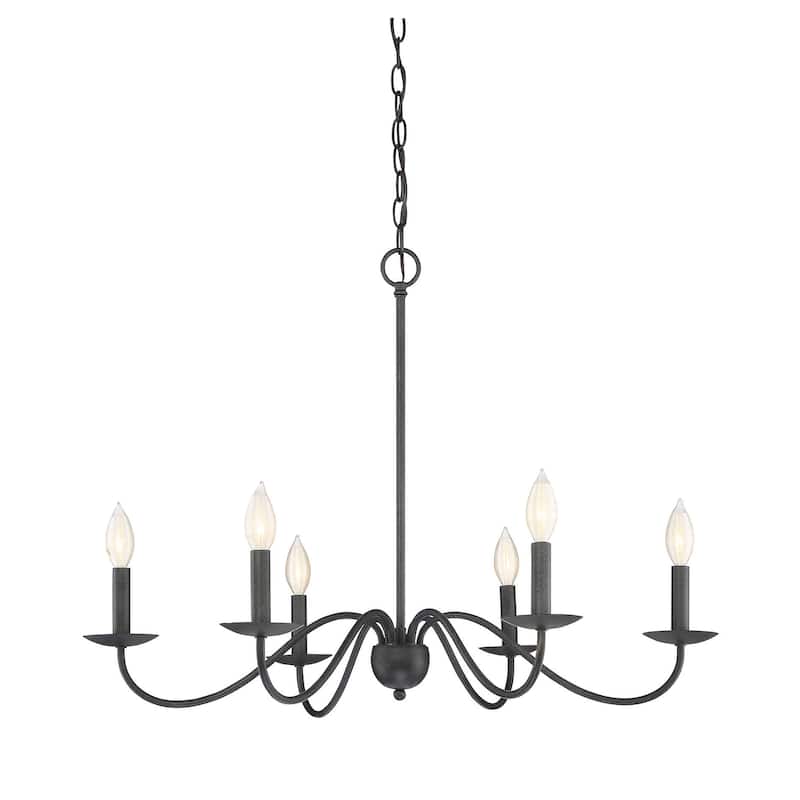 Meridian M10042 6 Light 30" Wide Taper Candle Chandelier