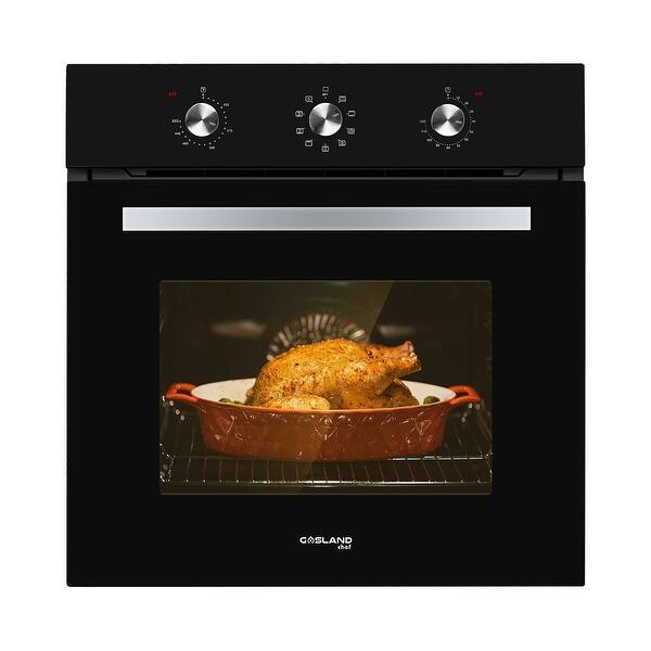 Shop Gasland Chef 24 Built In Electric Wall Oven Black 9 Cooking Modes Mechanical Knob Control Transparent Window Etl Overstock 31768435