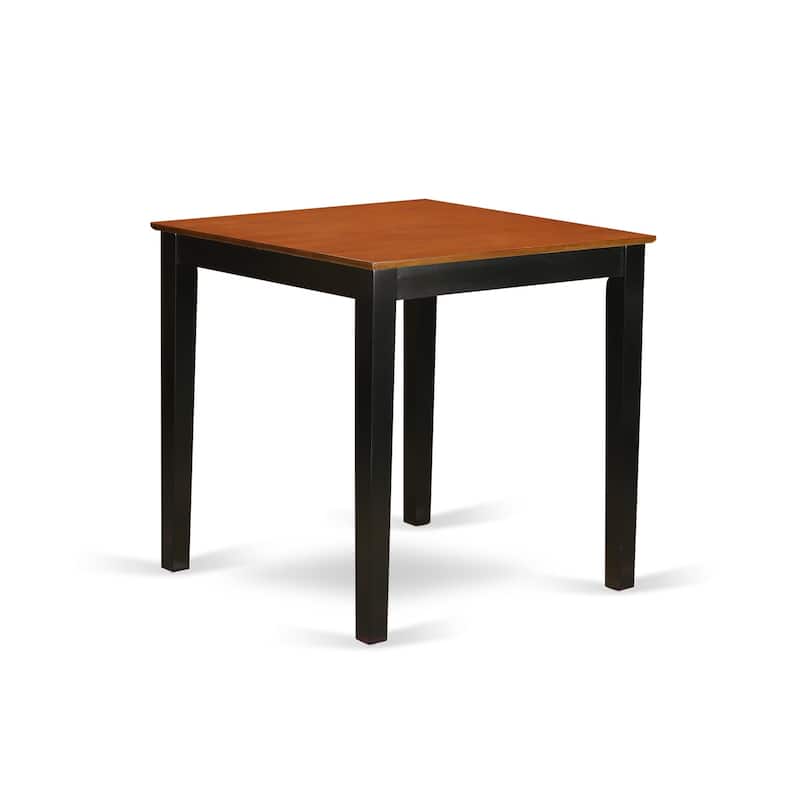 Counter Height Pub Table Set - 36 Inch Square Table, Oak Finish, Expansion Leaf