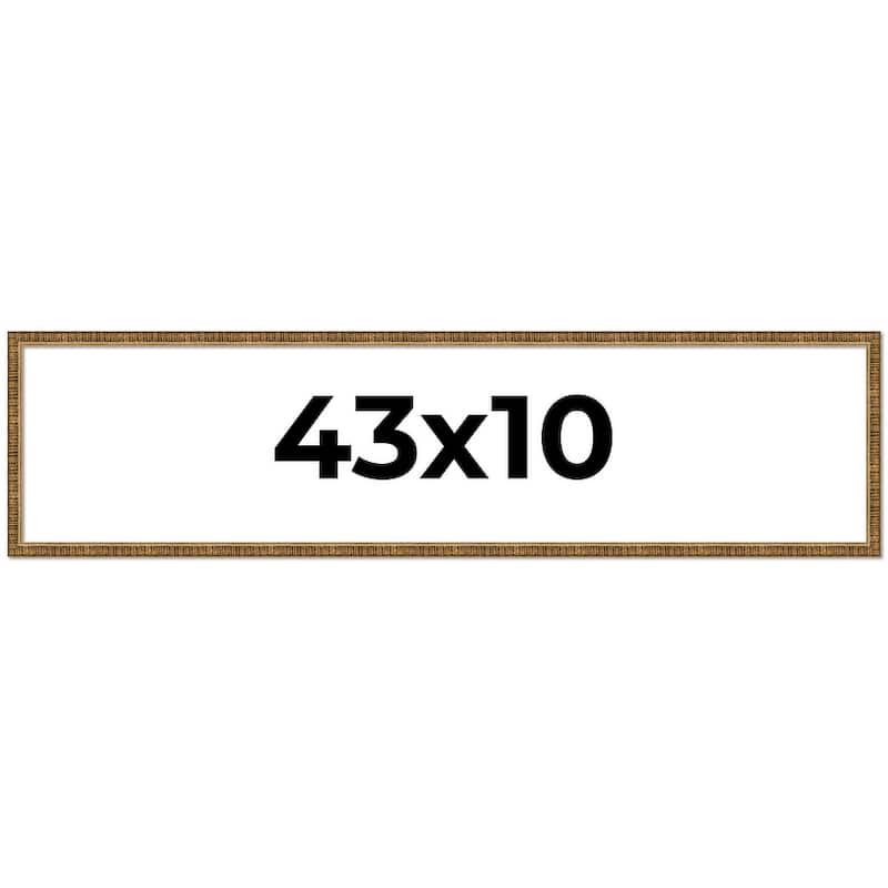 43x10 Frame Gold Solid Wood Picture Frame - Complete Modern Photo