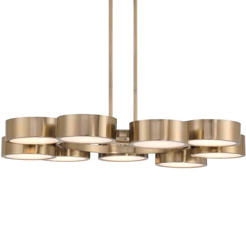Savoy House 1-7508-9 Talamanca 9 Light 32" Wide LED Ring Chandelier - Noble Brass