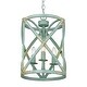 preview thumbnail 2 of 11, Golden Lighting Alcott 3-light Pendant in Antique Black Iron