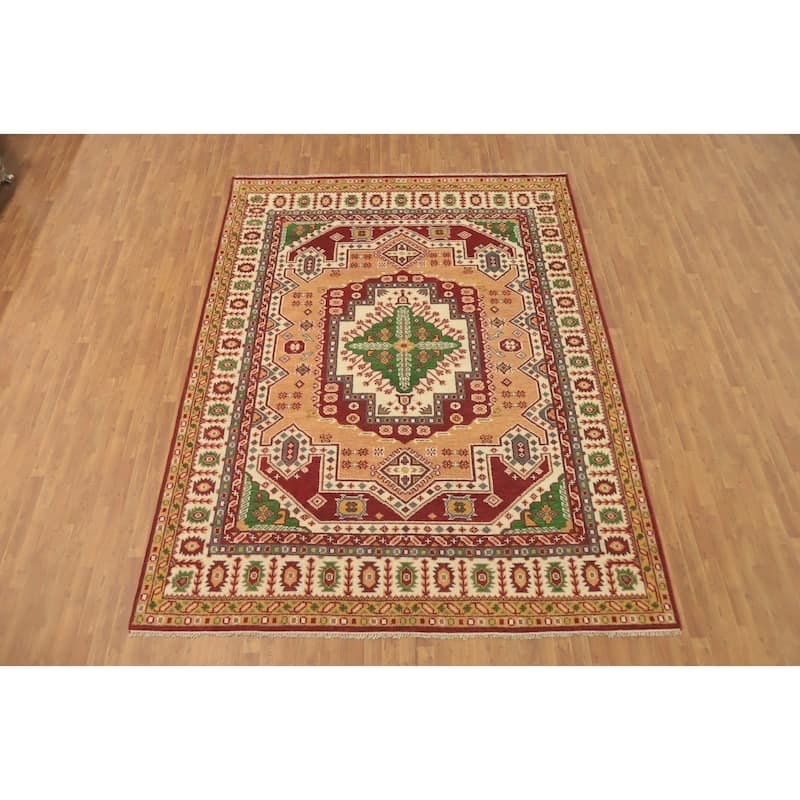 Handmade Wool Kazak Indian Area Rug Handmade Wool Carpet - 11' 10'' X 9' 0''