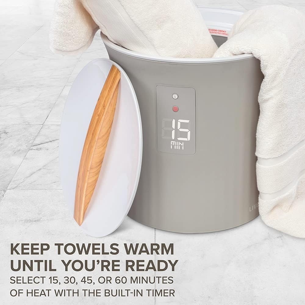 Live Fine Small Towel Warmer Bucket Style Heated Towel Warmer Fits 40 x70 Towels Bed Bath Beyond 38204743
