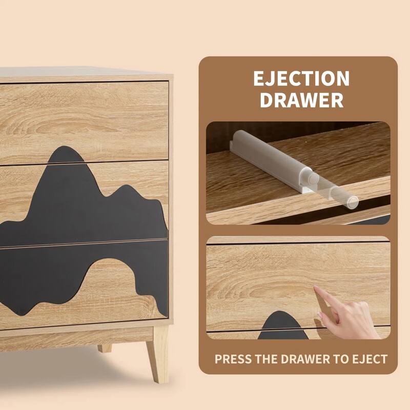 63" Wide 9 Drawer Dresser Dresser Storage Cabinet