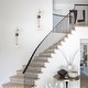 preview thumbnail 27 of 44, Bola Modern Gold 3-Light Chandelier Orb Glass Vanity Lights Wall Sconces