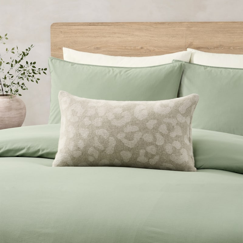 DKNY Faux Cashmere Leopard Decorative Pillow - Leopard