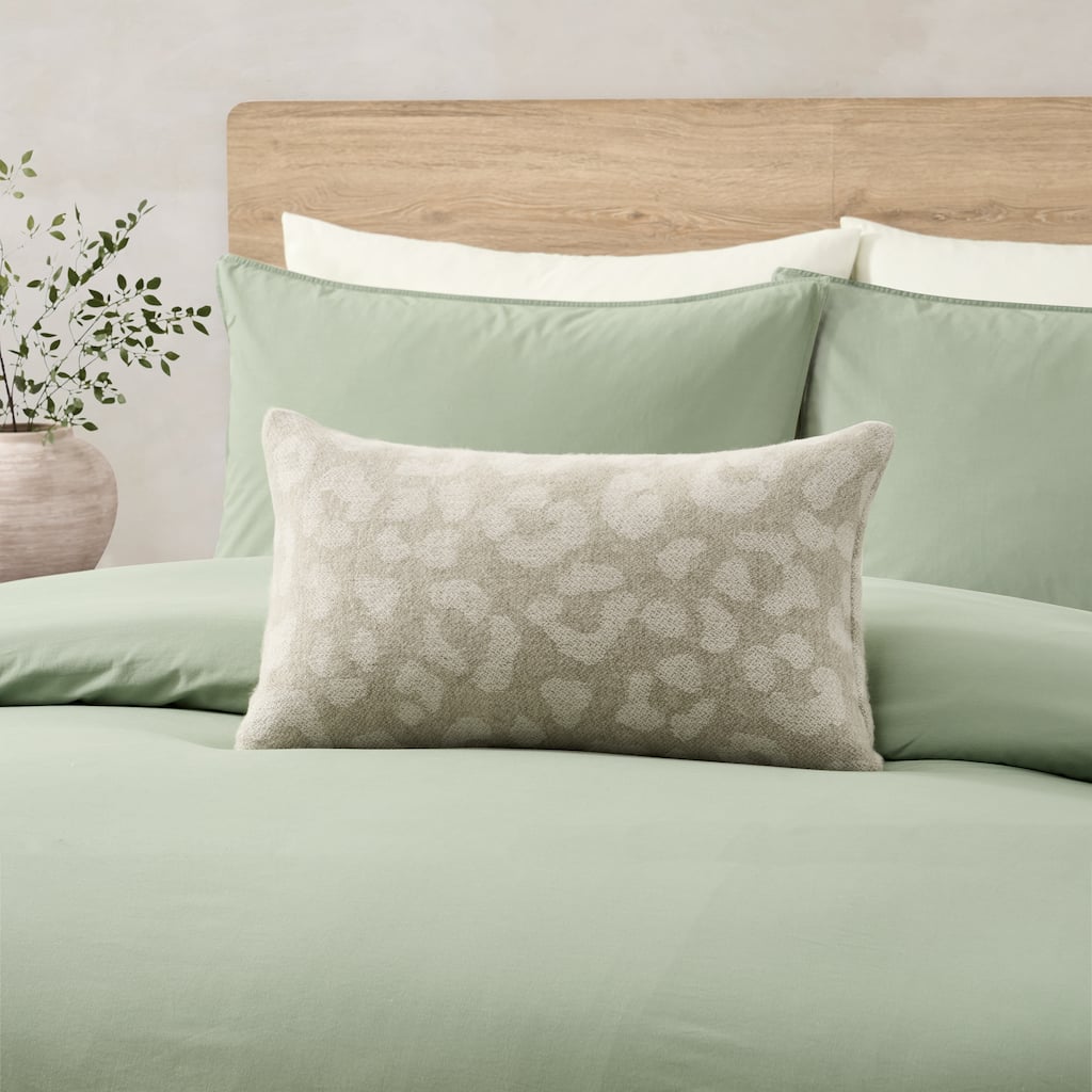 DKNY Faux Cashmere Leopard Decorative Pillow