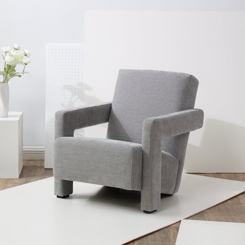 SAFAVIEH Couture Joffrette Modern Velvet Accent Chair - 27 In. W x 35 In. D x 30 In. H - 27Wx35Dx30H