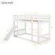 preview thumbnail 4 of 14, Twin Over Twin Floor Bunk Bed with Climbing Ramp