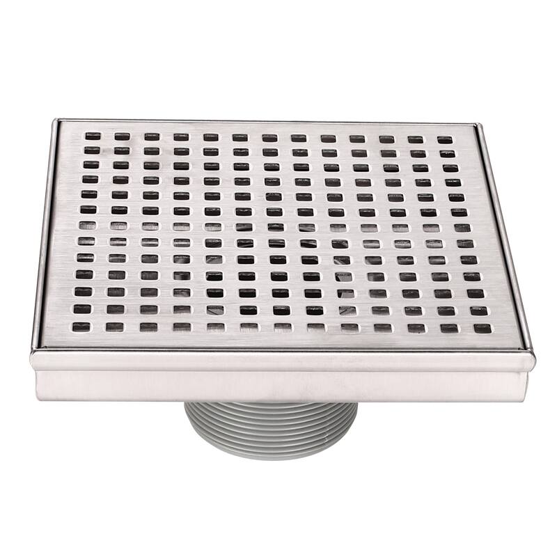 Design House 542837 6" Square Shower Drain - Stainless Steel