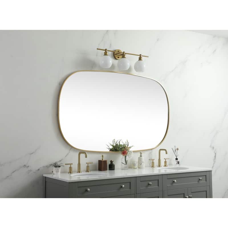 Elegant Lighting MR2B3660 Brynn 36" W x 60" H Oval Framed Bathroom