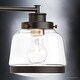 preview thumbnail 5 of 5, Luxury Industrial Chic Bathroom Vanity Light, 11.25"H x 35.75"W, with Art Deco Style, Olde Bronze Finish by Urban Ambiance