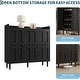 preview thumbnail 5 of 5, Garvee Shoe Cabinet, Large Shoe Cabinet with 3 Doors & Adjustable Shelves, Anti-tip Design, Farmhouse Shoe Organizer
