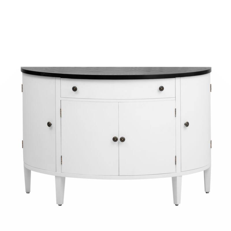 Curved Design Storage Cabinet made of Fraxinus Mandschuric Solid Wood Veneer
