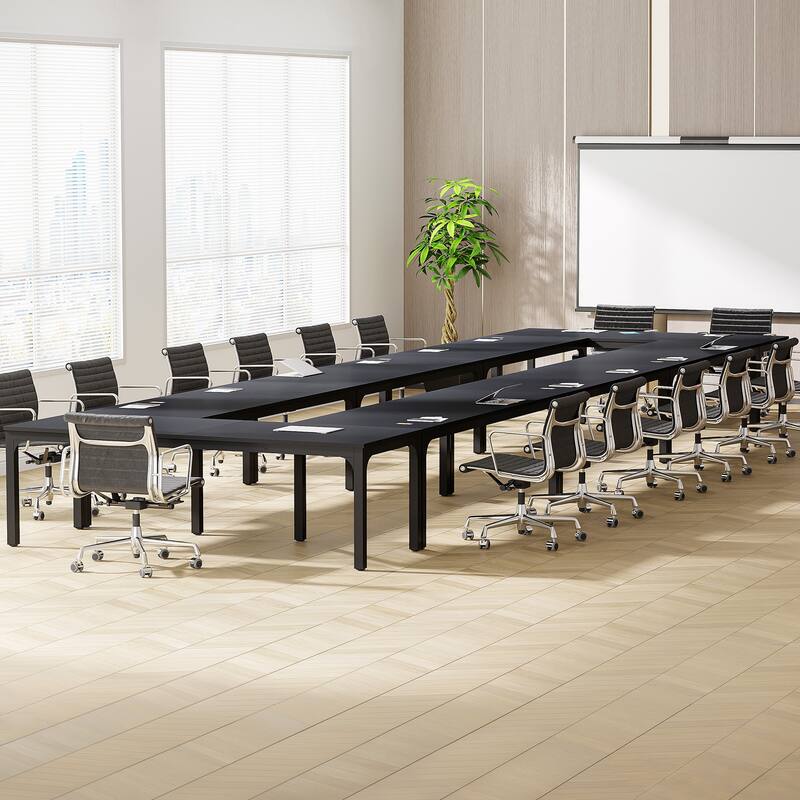 78.74-Inch Conference Table Set,13FT Conference Room Table, Large Rectangle Meeting Seminar Tables Set,Long Business Tables