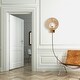 preview thumbnail 5 of 10, Cove River of Goods Gold Metal and Jute Indoor Plug In Wall Sconce - 13" x 5" x 15"