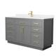 Option Dark Gray / White Quartz Top / Brushed Gold