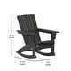 preview thumbnail 27 of 42, Commercial All-Weather Rocking Adirondack Chair with Swiveling Cupholder