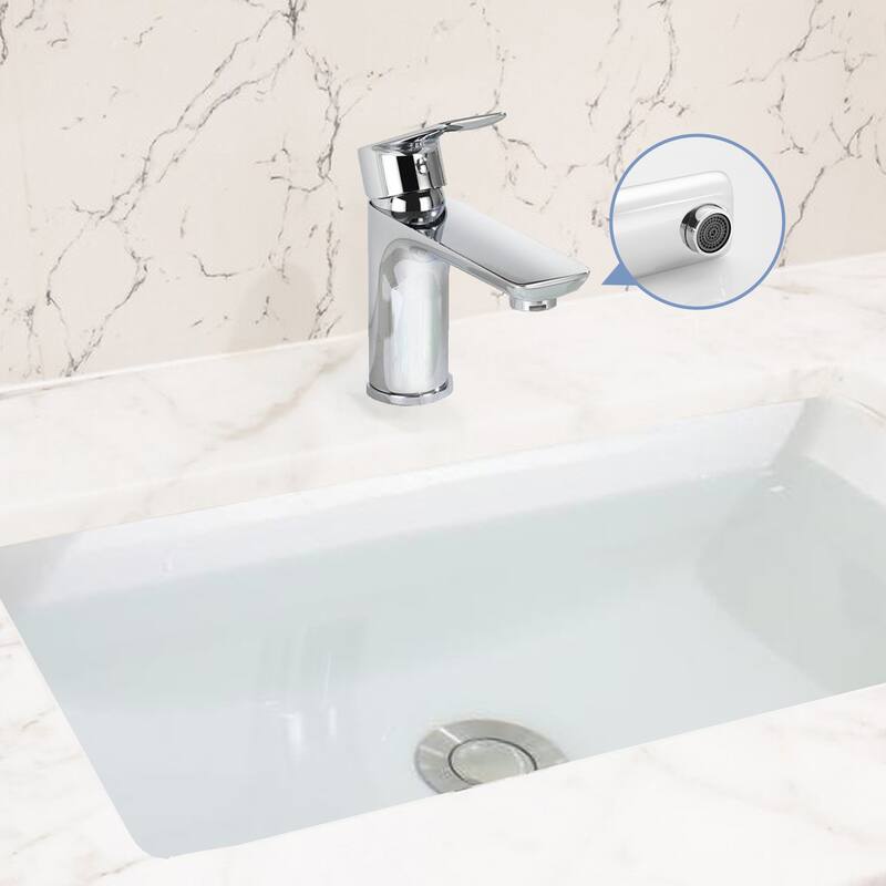 Single Handle Bathroom Sink Faucet with Aerator and Ceramic Valve Core, Leak Proof, Anti Corrosion, Anti Fingerprint