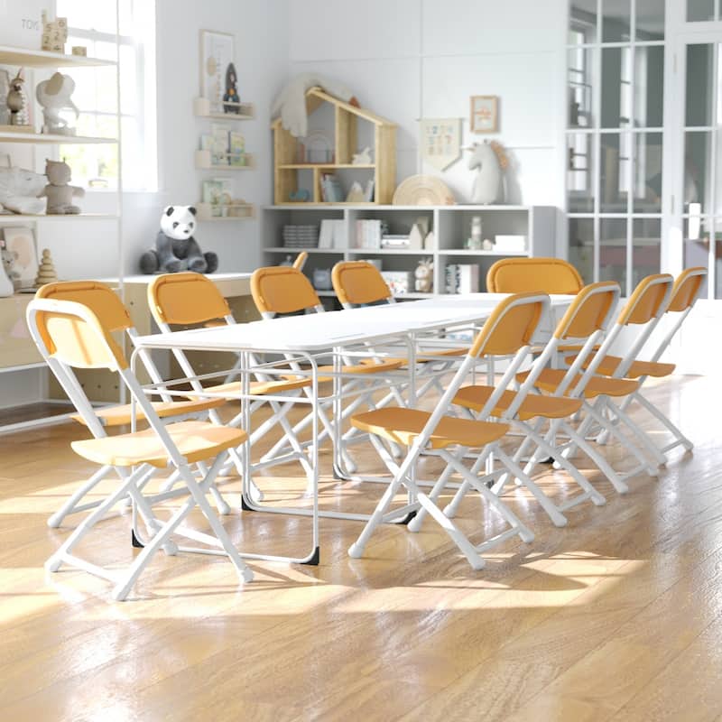 10 Pack Kids Plastic Folding Chair