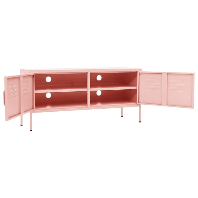 vidaXL TV Stand TV Unit Sideboard Home TV Console Media Unit Cupboard Steel - 41.3" x 13.8" x 19.7"