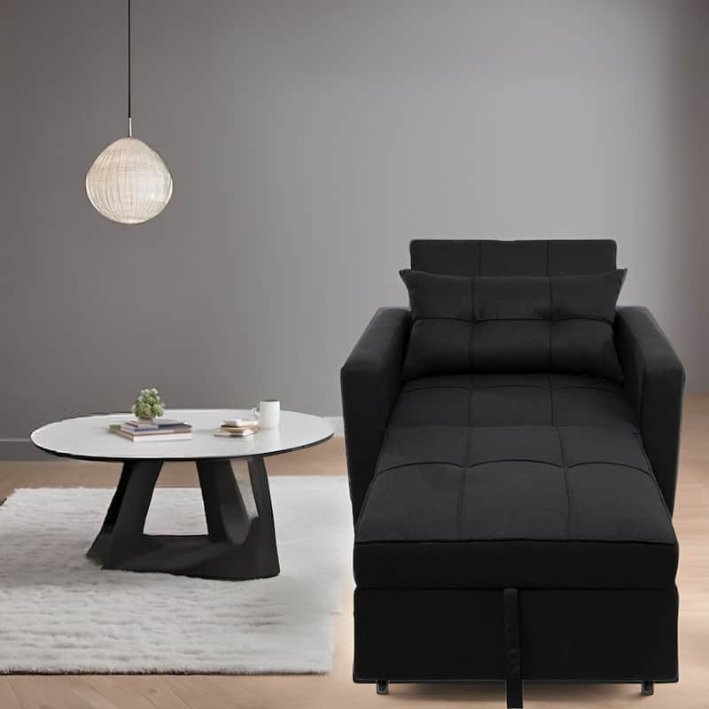 3-in-1 Convertible Recliner Chair Bed - Modern Upholstered Foldable Sleeper Lounge Sofa for Small Spaces