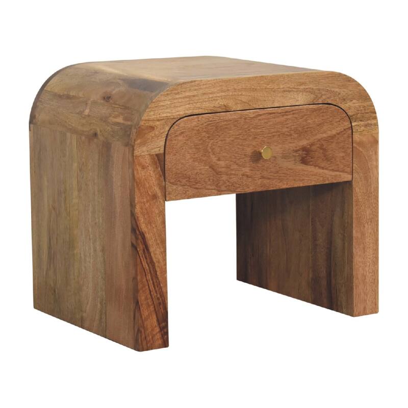 Solid Wood Oak Nightstand, Single Box, Timeless Elegance Design
