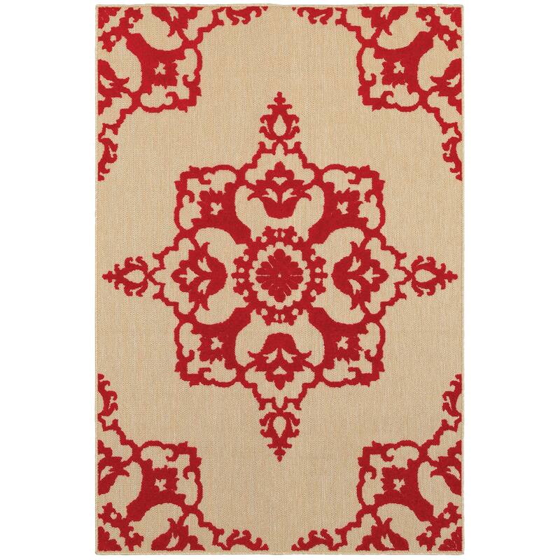 Style Haven Cara Mixed Pile Intricate Medallion Indoor/ Outdoor Area Rug - 7'10" x 10'10"