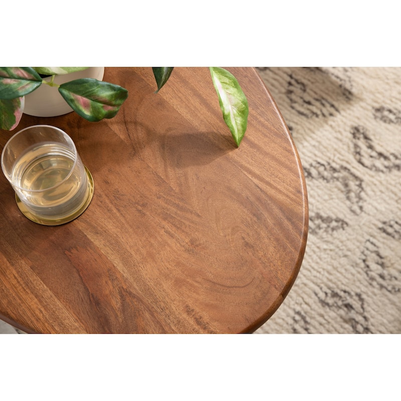 Kate and Laurel Tortola Wood Side Table