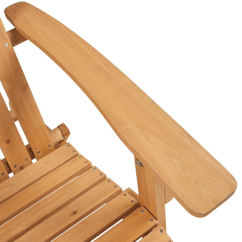 Yaheetech 2-piece Folding Adirondack Chair Solid Wood Garden Chair Weather Resistant