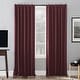 preview thumbnail 45 of 88, Sun Zero Evelina Faux Dupioni Silk Blackout Curtain Panel, Single Panel 50 x 63 - Bordeaux