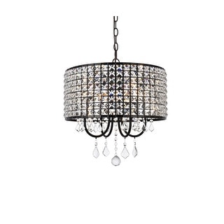 Elegant Lighting LD713D17 Elise 4 Light 17" Wide Crystal Pendant with ...
