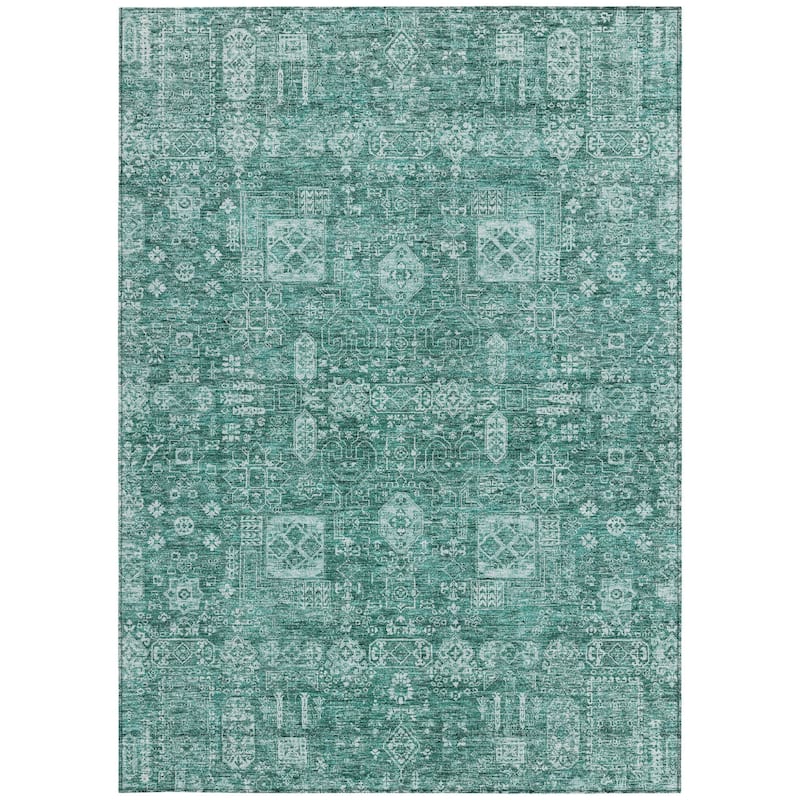HomeRoots Oriental Transitional Rectangle Outdoor Rug