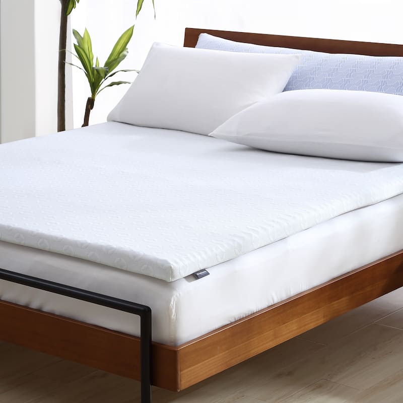 Smithsonian Sleep Collection 2-inch 5 Zone Lavender Infused Memory Foam Mattress Topper - White