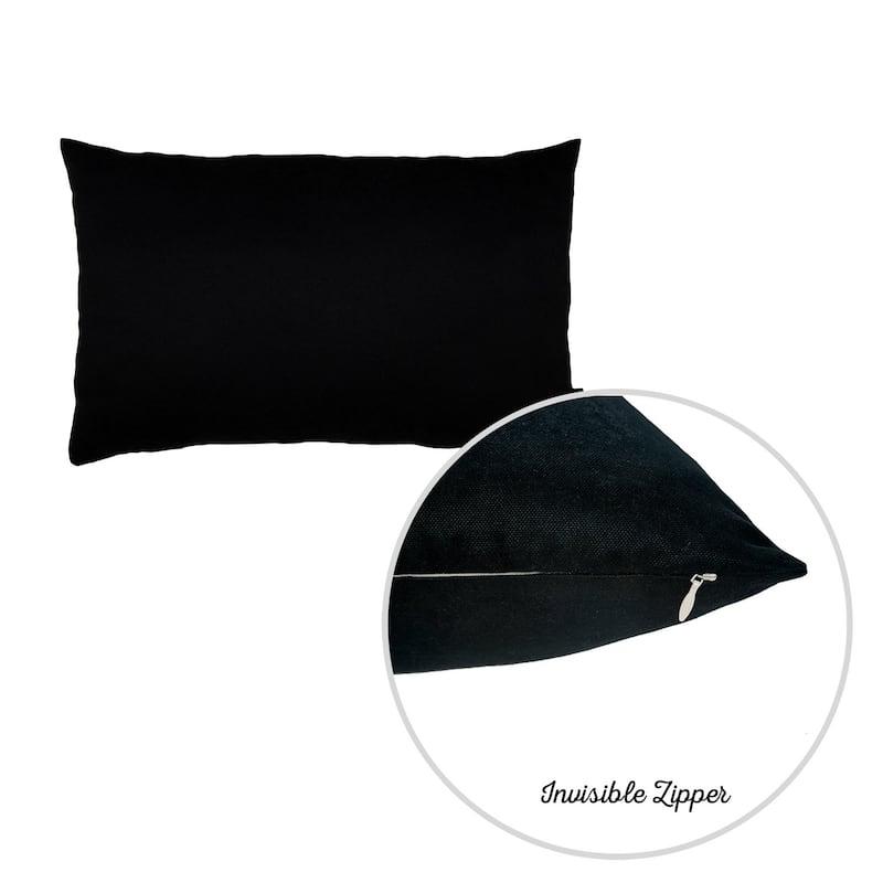 Solid-color Decorative Lumbar Throw Pillow Covers (Set of 4)