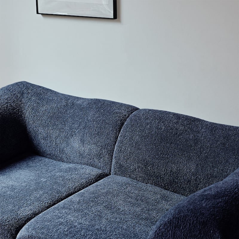 Velvet 2-Seater Sofa Couch, Chaise Lounge Sofa with High-Density Cushions, Corduroy Loveseat Sofa Recliner Sofa