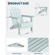 preview thumbnail 29 of 38, Folding Adirondack Chair, Outdoor Wooden Lounge Chair, Modern Lounger Adirondack Chair Ergonomic Extended Backrest
